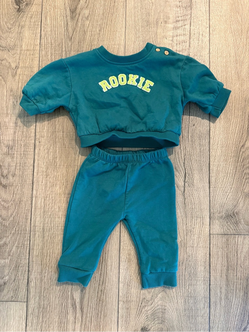 Carter's Teal 'Rookie' Sweatshirt & Joggers Set